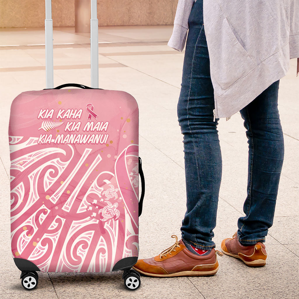 Breast Cancer Pink October Maori Luggage Cover Kia Kaha Kia Maia Kia Manawanui