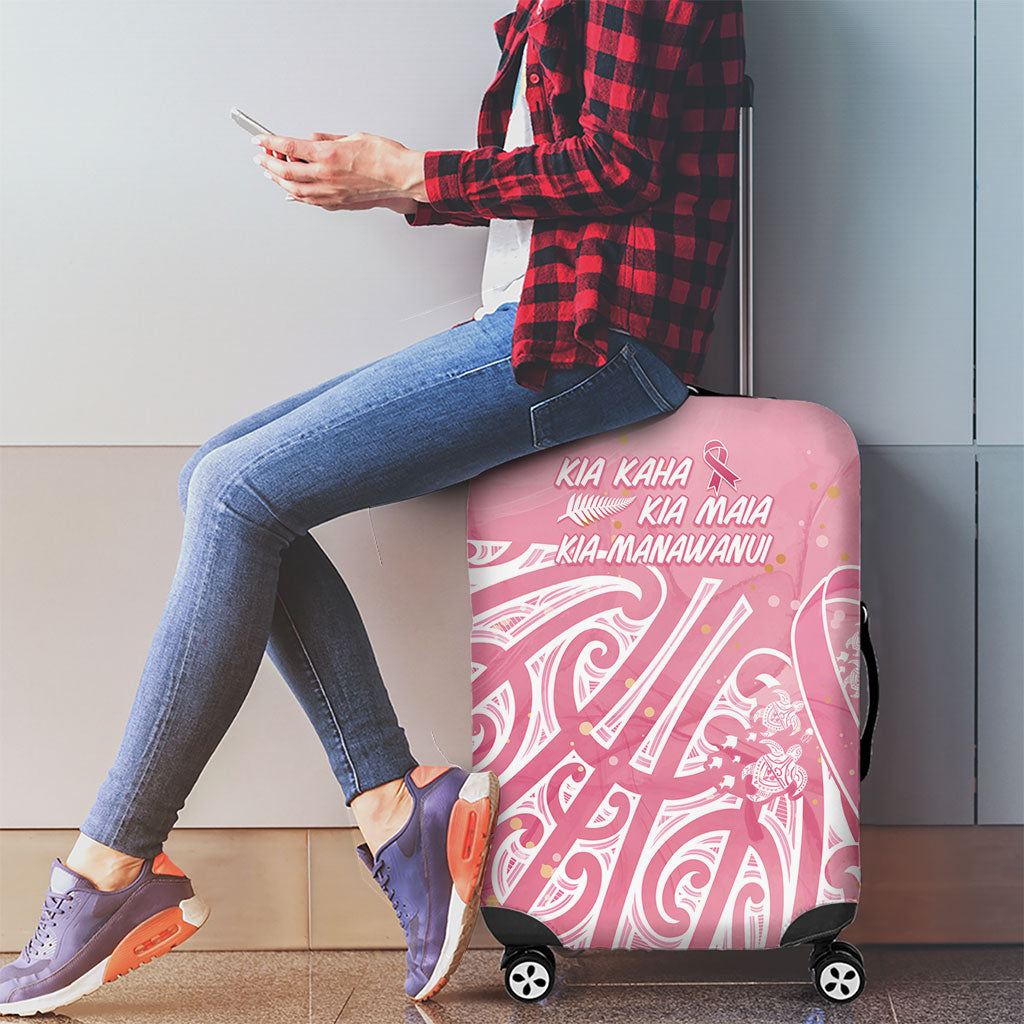 Breast Cancer Pink October Maori Luggage Cover Kia Kaha Kia Maia Kia Manawanui