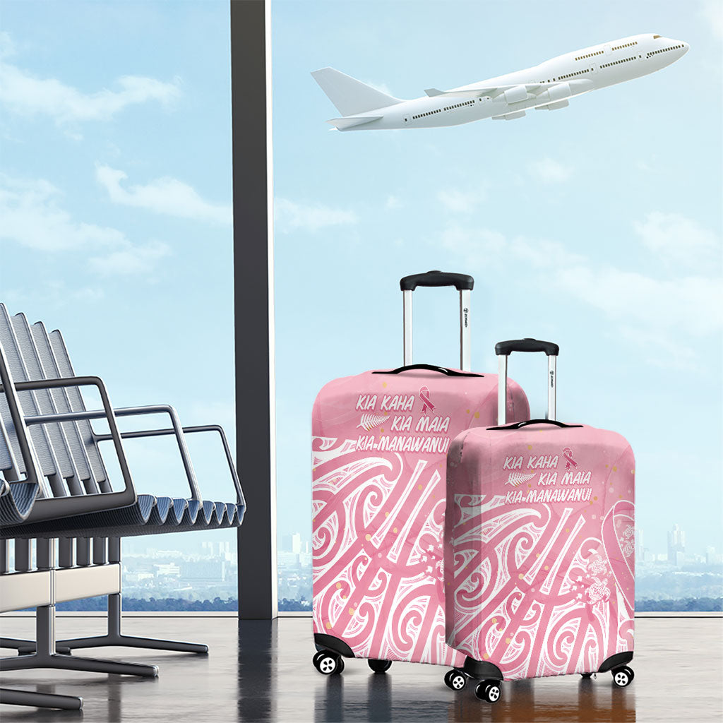 Breast Cancer Pink October Maori Luggage Cover Kia Kaha Kia Maia Kia Manawanui