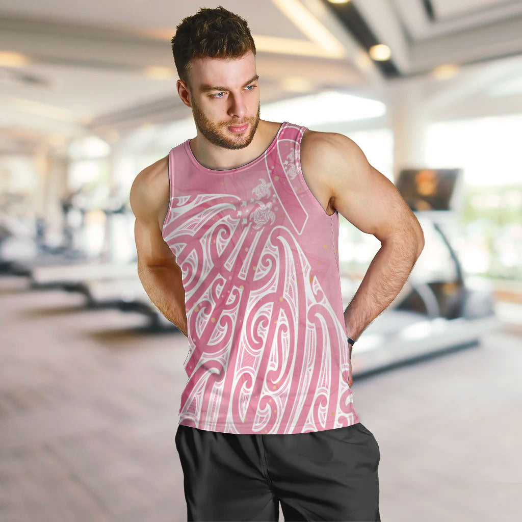 Breast Cancer Pink October Maori Men Tank Top Kia Kaha Kia Maia Kia Manawanui