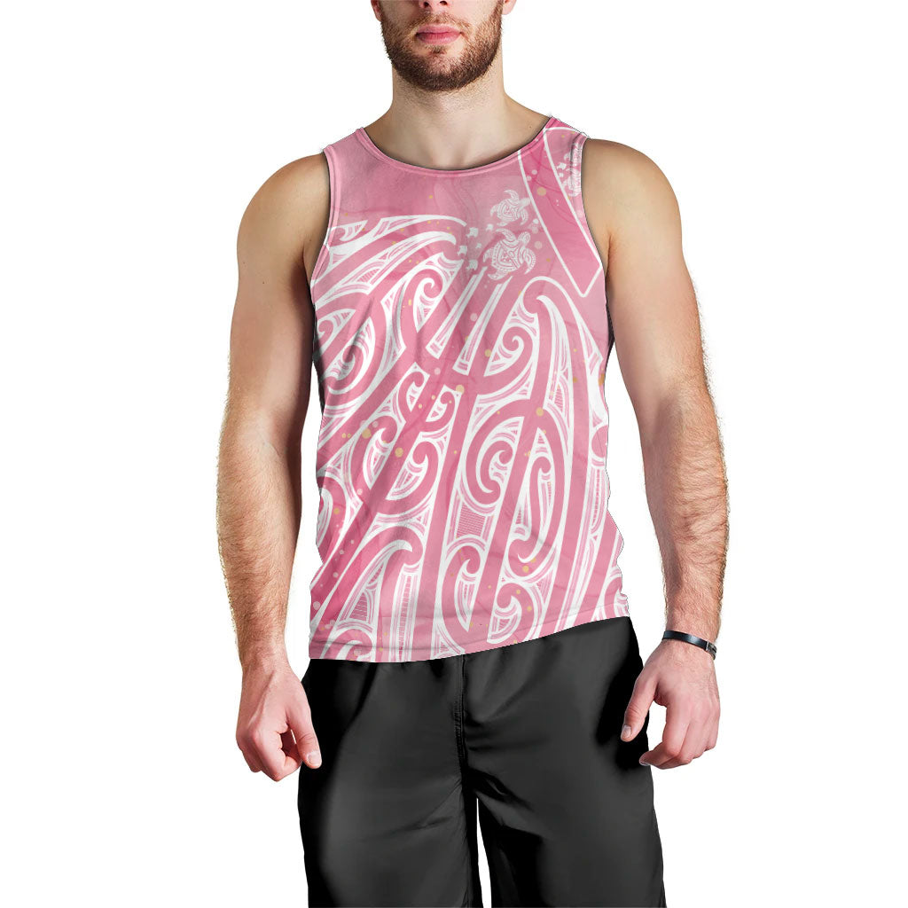 Breast Cancer Pink October Maori Men Tank Top Kia Kaha Kia Maia Kia Manawanui