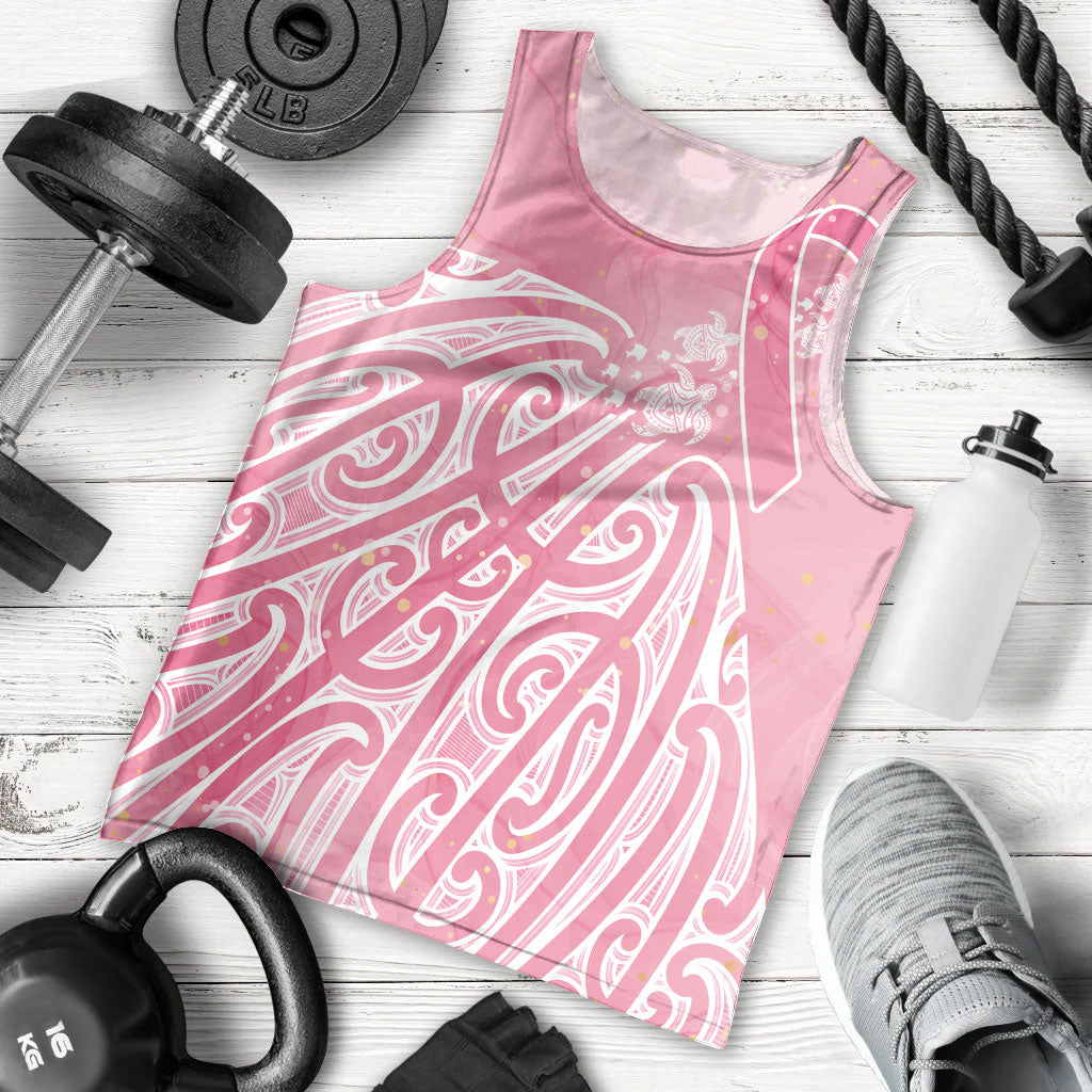 Breast Cancer Pink October Maori Men Tank Top Kia Kaha Kia Maia Kia Manawanui