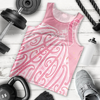 Breast Cancer Pink October Maori Men Tank Top Kia Kaha Kia Maia Kia Manawanui