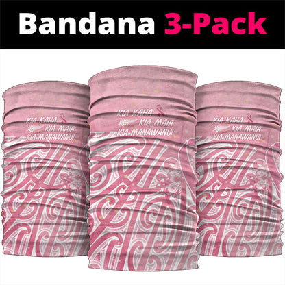 Breast Cancer Pink October Maori Neck Gaiter Kia Kaha Kia Maia Kia Manawanui