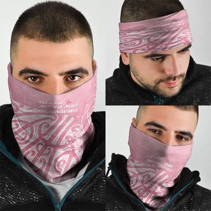 Breast Cancer Pink October Maori Neck Gaiter Kia Kaha Kia Maia Kia Manawanui