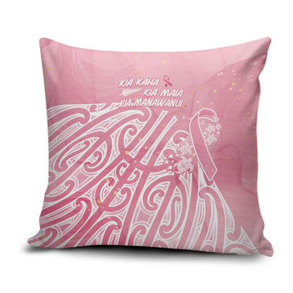 Breast Cancer Pink October Maori Pillow Cover Kia Kaha Kia Maia Kia Manawanui