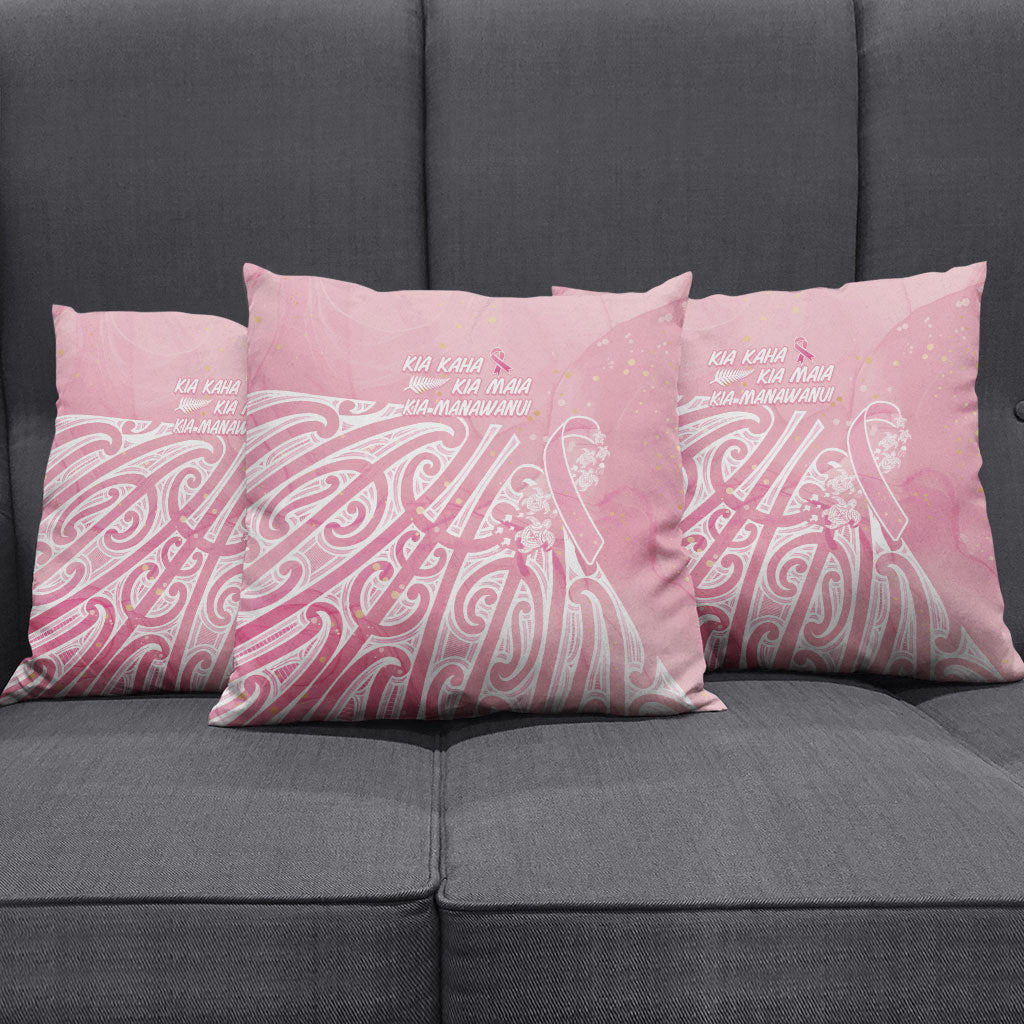 Breast Cancer Pink October Maori Pillow Cover Kia Kaha Kia Maia Kia Manawanui