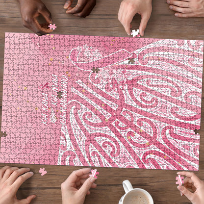 Breast Cancer Pink October Maori Puzzle Kia Kaha Kia Maia Kia Manawanui