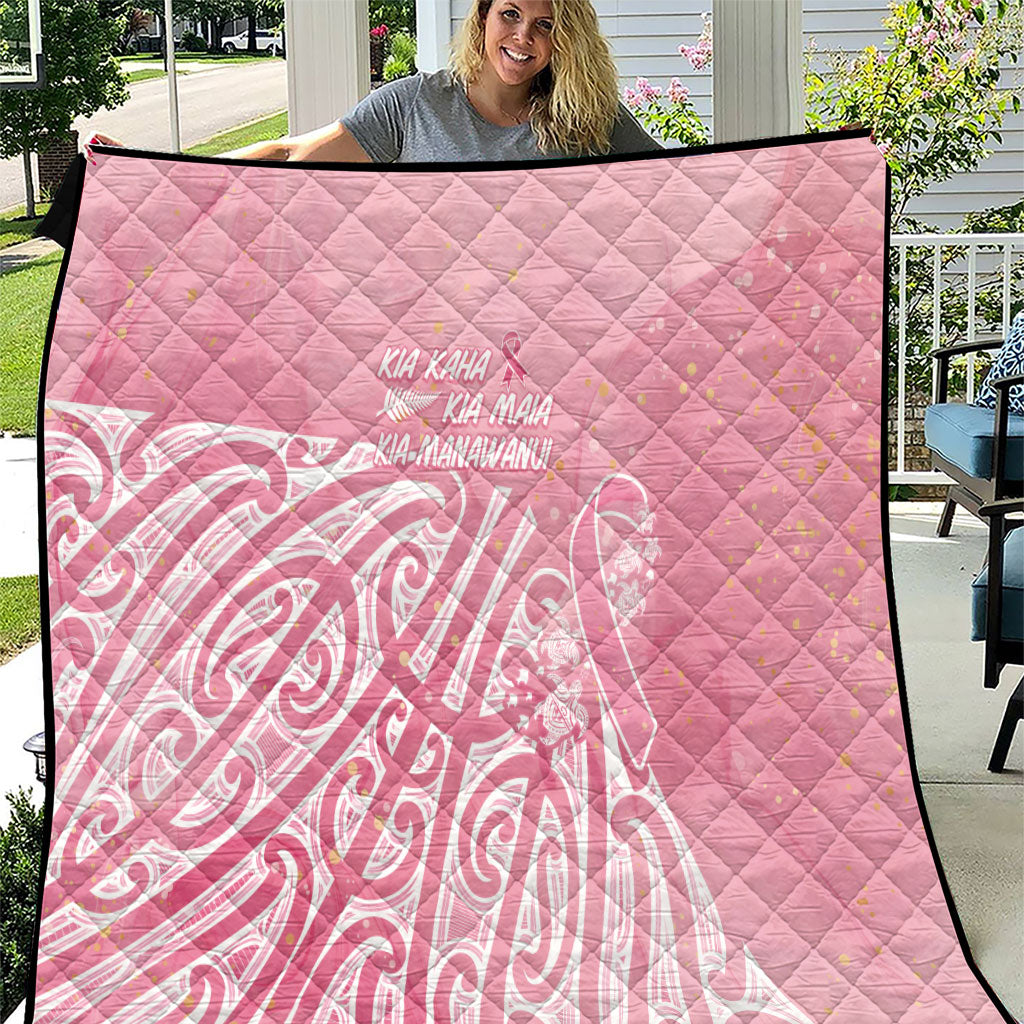 Breast Cancer Pink October Maori Quilt Kia Kaha Kia Maia Kia Manawanui