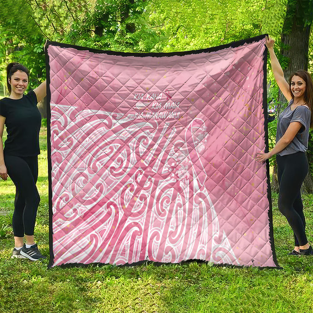 Breast Cancer Pink October Maori Quilt Kia Kaha Kia Maia Kia Manawanui