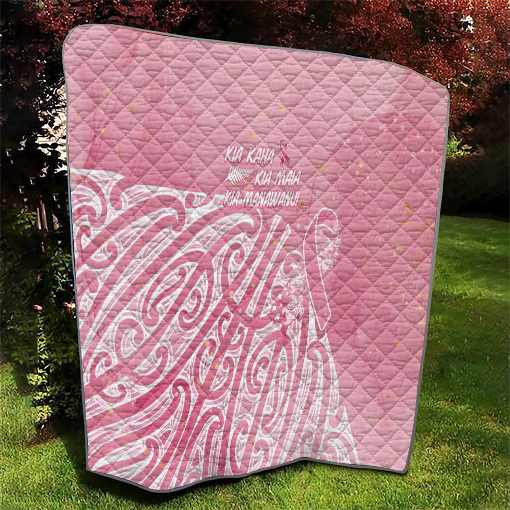 Breast Cancer Pink October Maori Quilt Kia Kaha Kia Maia Kia Manawanui