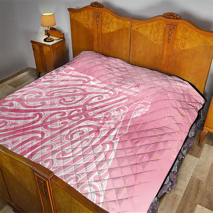 Breast Cancer Pink October Maori Quilt Kia Kaha Kia Maia Kia Manawanui