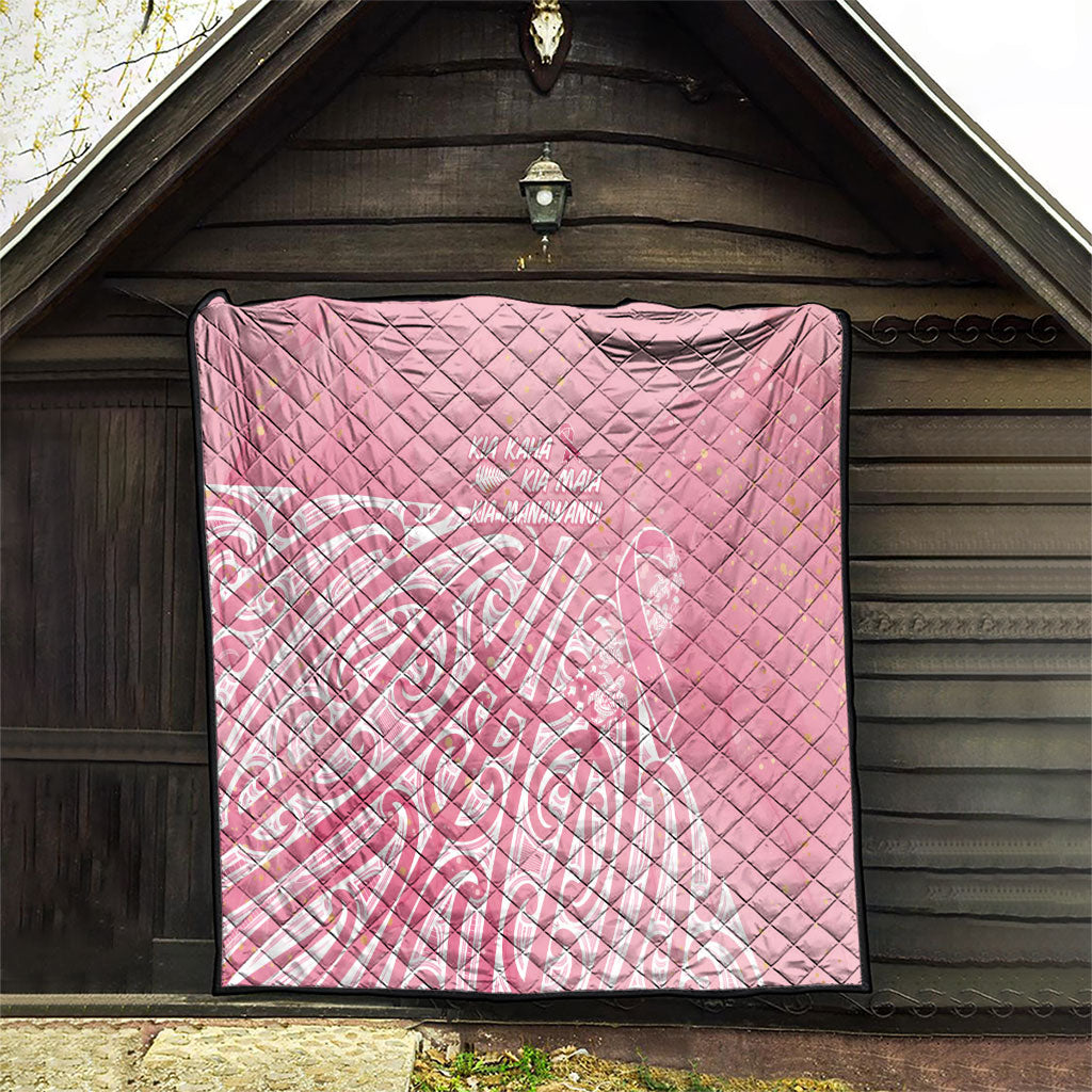 Breast Cancer Pink October Maori Quilt Kia Kaha Kia Maia Kia Manawanui
