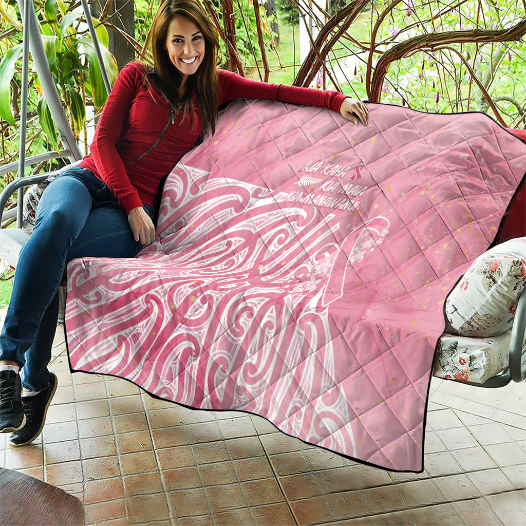 Breast Cancer Pink October Maori Quilt Kia Kaha Kia Maia Kia Manawanui