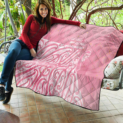 Breast Cancer Pink October Maori Quilt Kia Kaha Kia Maia Kia Manawanui