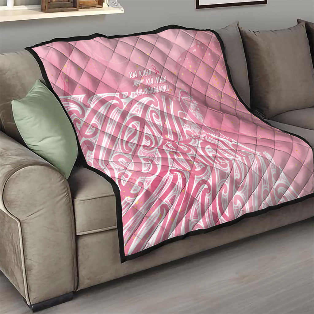 Breast Cancer Pink October Maori Quilt Kia Kaha Kia Maia Kia Manawanui