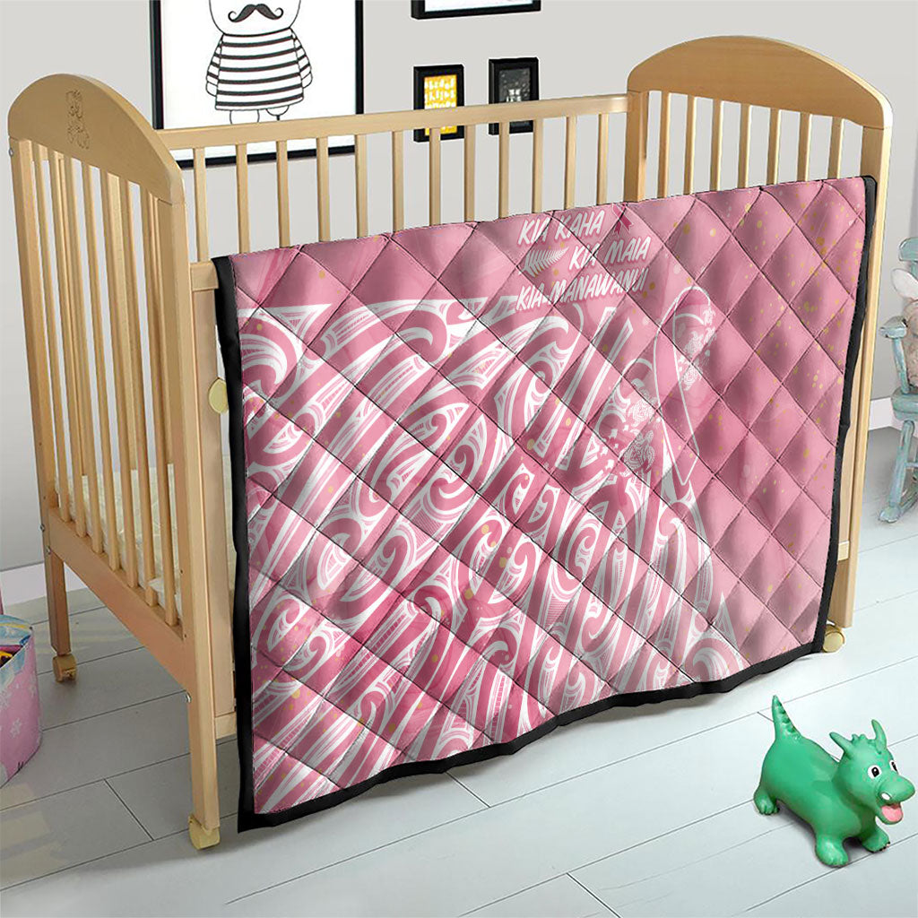 Breast Cancer Pink October Maori Quilt Kia Kaha Kia Maia Kia Manawanui