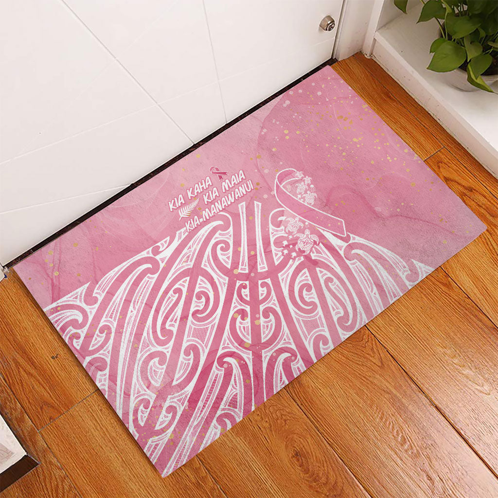 Breast Cancer Pink October Maori Rubber Doormat Kia Kaha Kia Maia Kia Manawanui