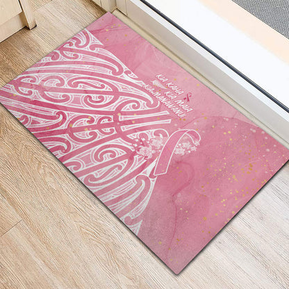 Breast Cancer Pink October Maori Rubber Doormat Kia Kaha Kia Maia Kia Manawanui