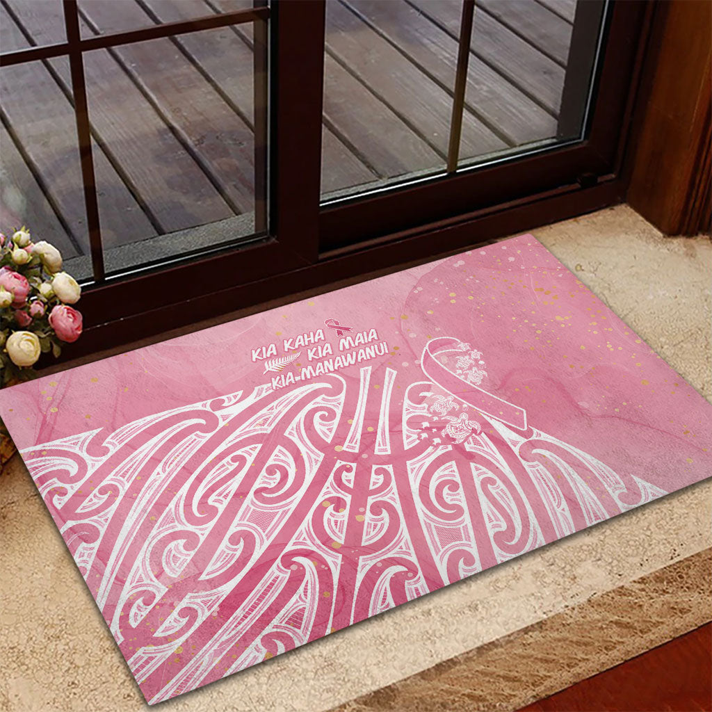 Breast Cancer Pink October Maori Rubber Doormat Kia Kaha Kia Maia Kia Manawanui