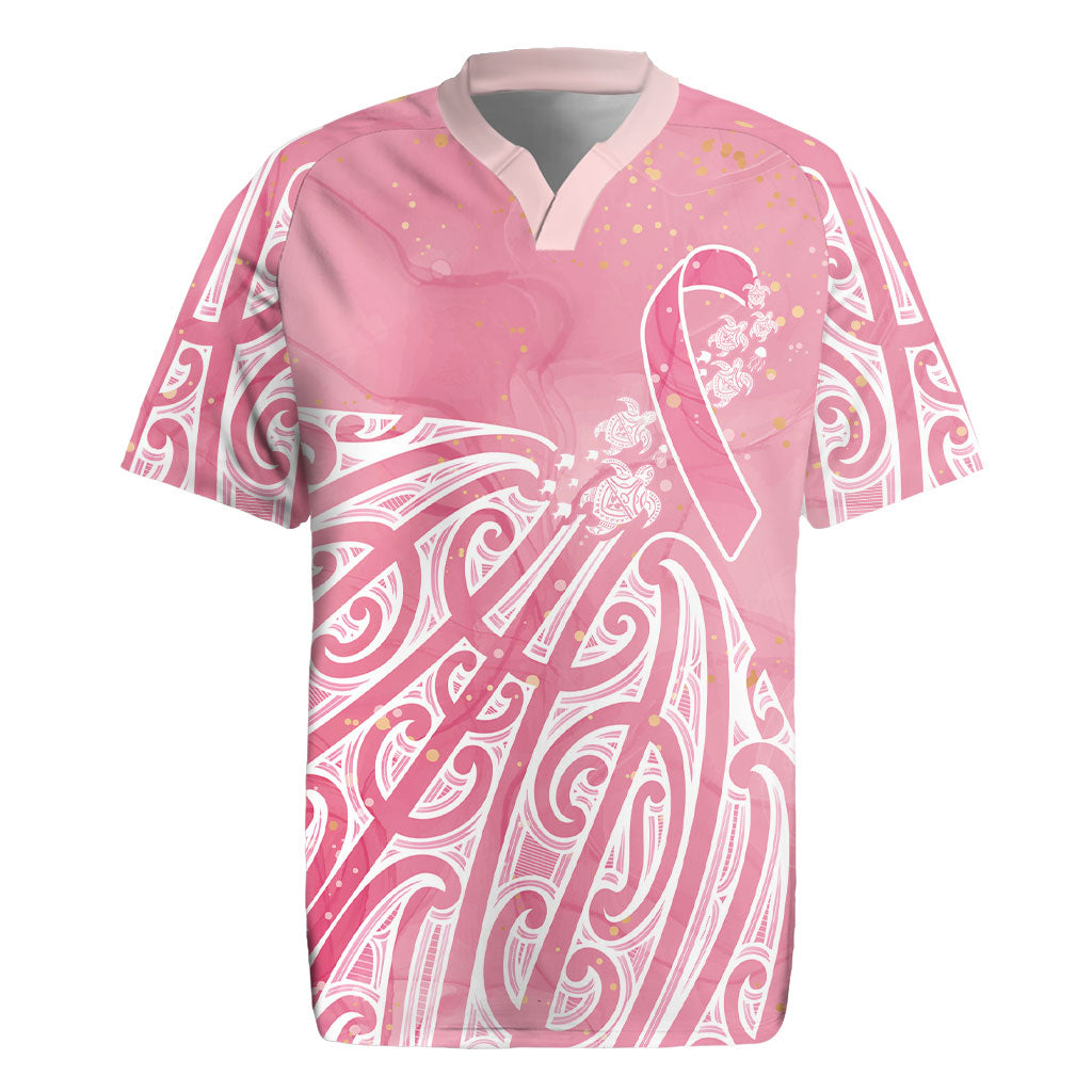 Breast Cancer Pink October Maori Rugby Jersey Kia Kaha Kia Maia Kia Manawanui