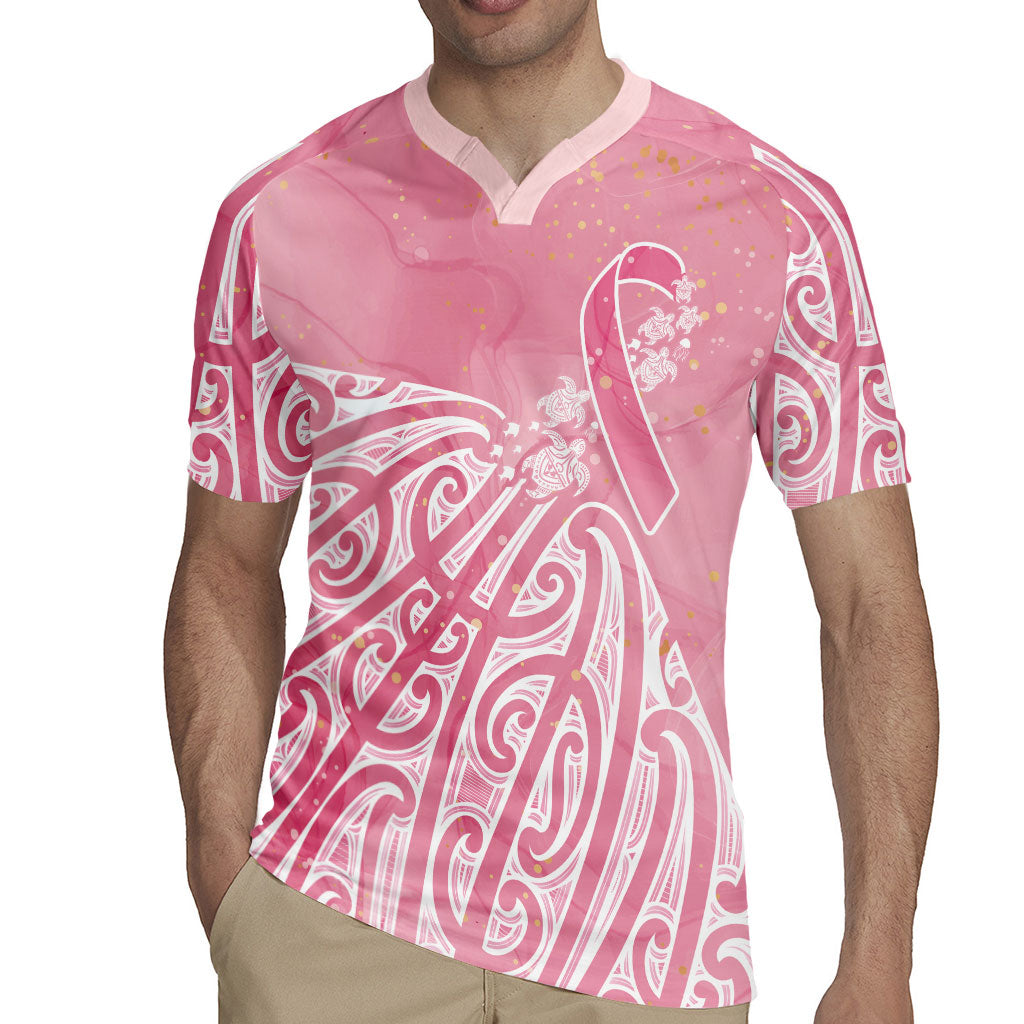 Breast Cancer Pink October Maori Rugby Jersey Kia Kaha Kia Maia Kia Manawanui