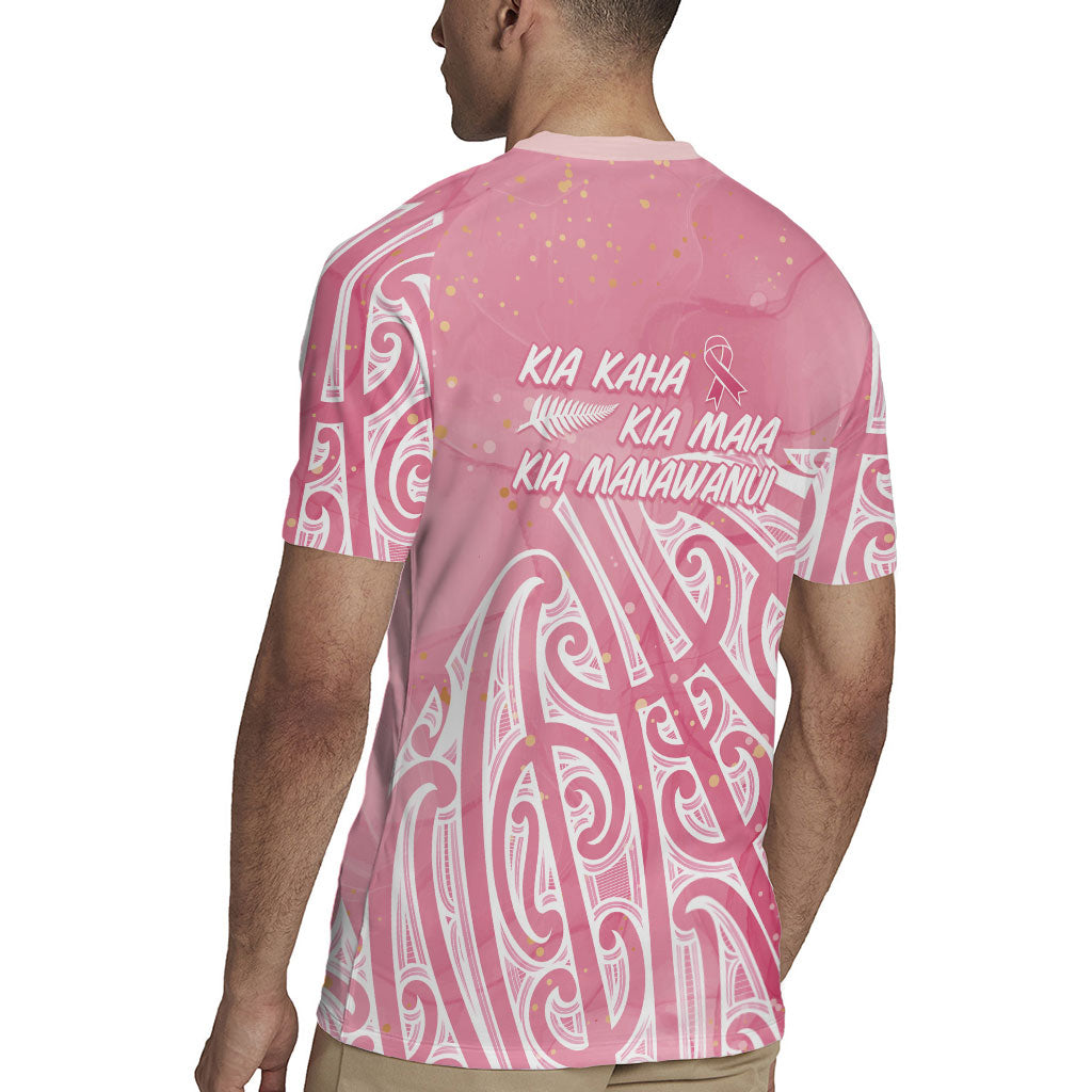 Breast Cancer Pink October Maori Rugby Jersey Kia Kaha Kia Maia Kia Manawanui