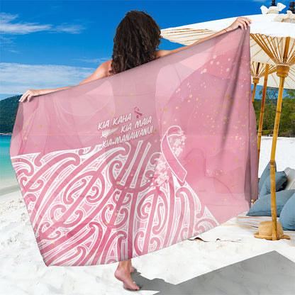 Breast Cancer Pink October Maori Sarong Kia Kaha Kia Maia Kia Manawanui