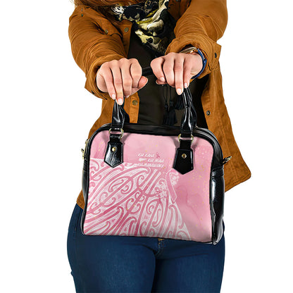 Breast Cancer Pink October Maori Shoulder Handbag Kia Kaha Kia Maia Kia Manawanui