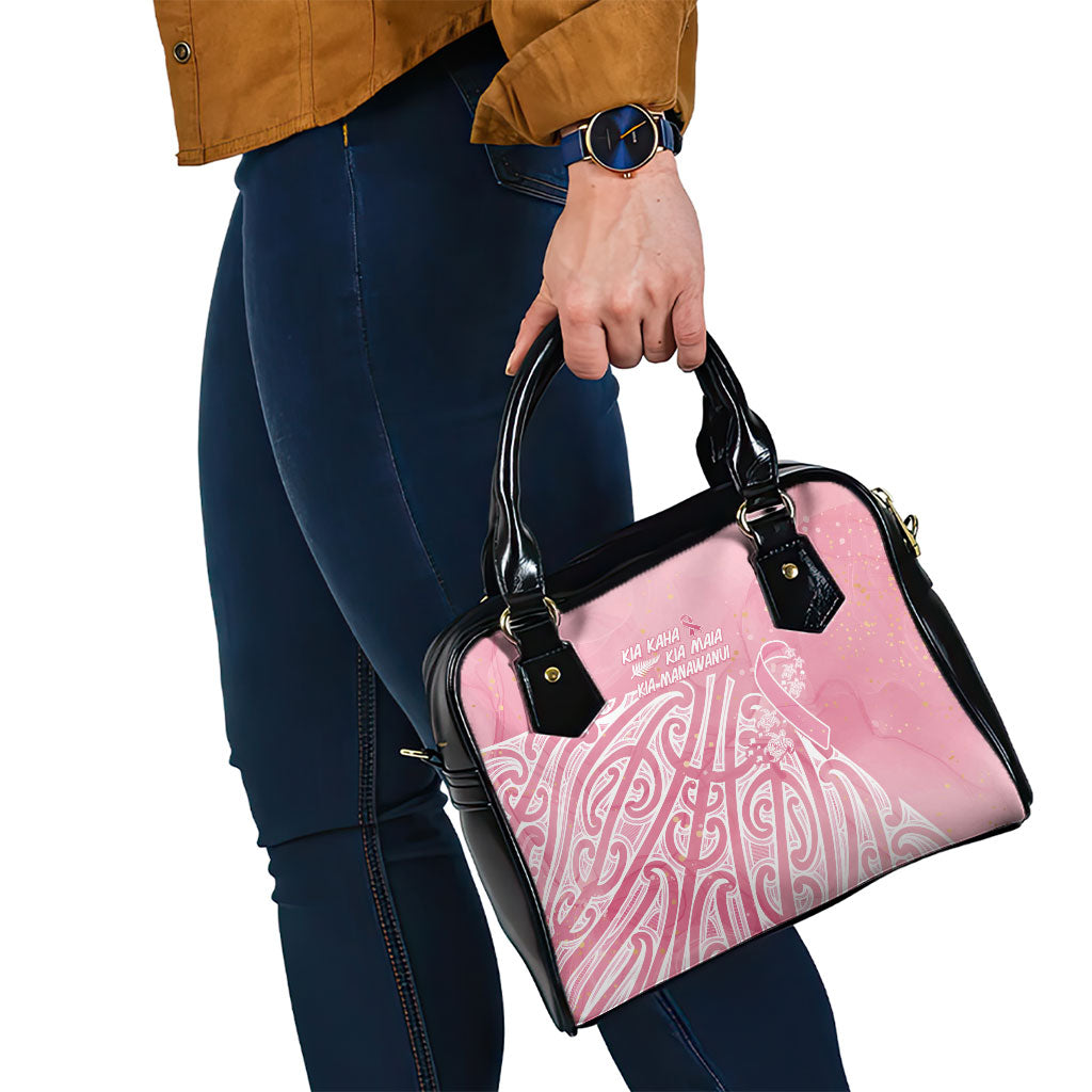 Breast Cancer Pink October Maori Shoulder Handbag Kia Kaha Kia Maia Kia Manawanui