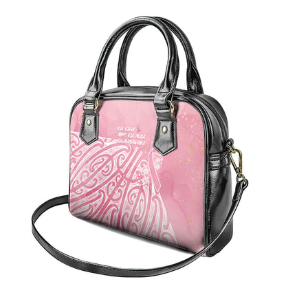 Breast Cancer Pink October Maori Shoulder Handbag Kia Kaha Kia Maia Kia Manawanui