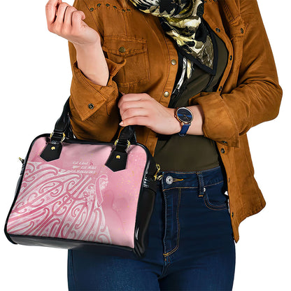 Breast Cancer Pink October Maori Shoulder Handbag Kia Kaha Kia Maia Kia Manawanui
