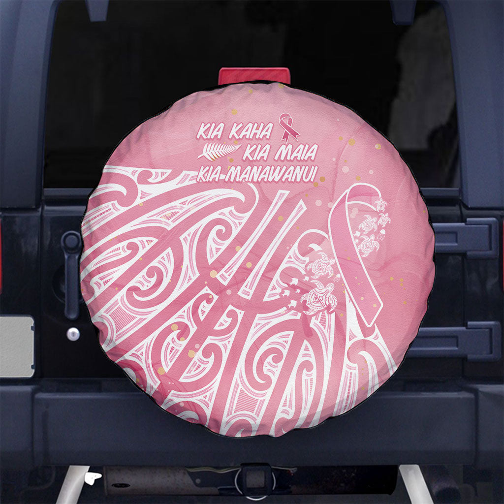 Breast Cancer Pink October Maori Spare Tire Cover Kia Kaha Kia Maia Kia Manawanui
