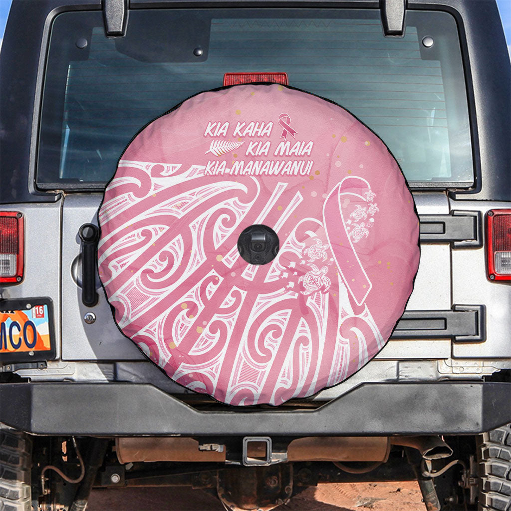 Breast Cancer Pink October Maori Spare Tire Cover Kia Kaha Kia Maia Kia Manawanui