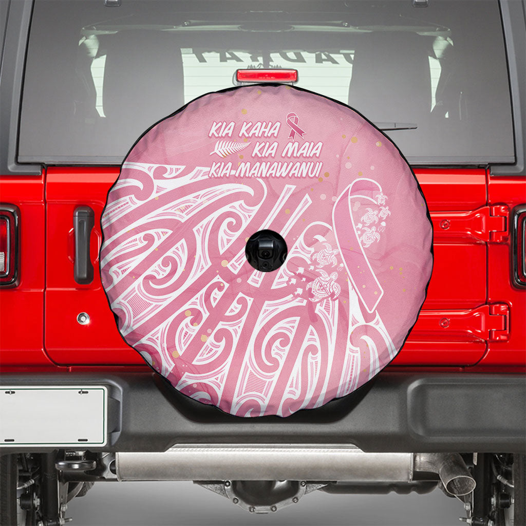 Breast Cancer Pink October Maori Spare Tire Cover Kia Kaha Kia Maia Kia Manawanui