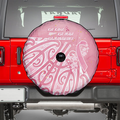 Breast Cancer Pink October Maori Spare Tire Cover Kia Kaha Kia Maia Kia Manawanui