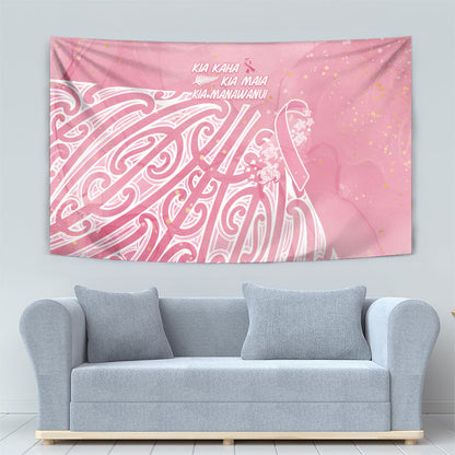 Breast Cancer Pink October Maori Tapestry Kia Kaha Kia Maia Kia Manawanui