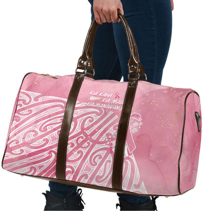 Breast Cancer Pink October Maori Travel Bag Kia Kaha Kia Maia Kia Manawanui