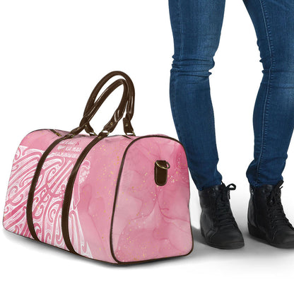 Breast Cancer Pink October Maori Travel Bag Kia Kaha Kia Maia Kia Manawanui