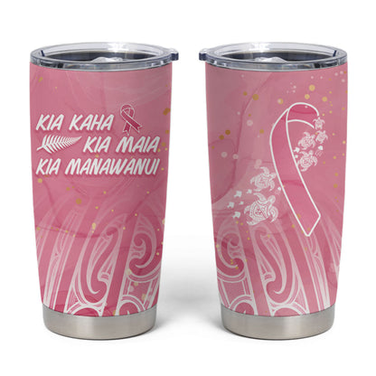 Breast Cancer Pink October Maori Tumbler Cup Kia Kaha Kia Maia Kia Manawanui