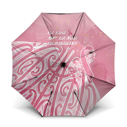 Breast Cancer Pink October Maori Umbrella Kia Kaha Kia Maia Kia Manawanui