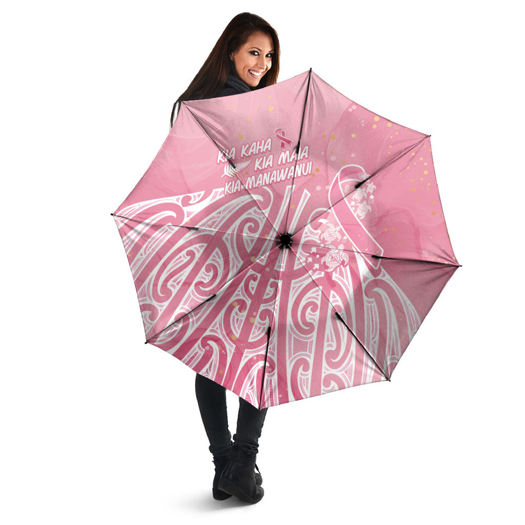 Breast Cancer Pink October Maori Umbrella Kia Kaha Kia Maia Kia Manawanui
