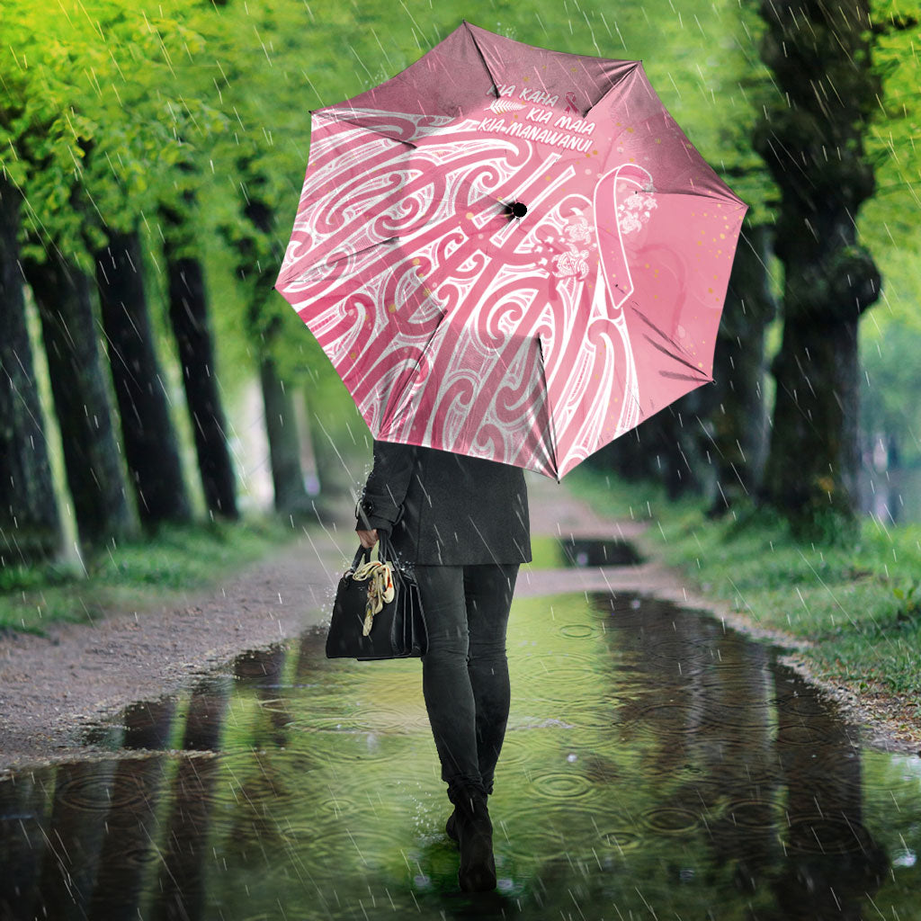 Breast Cancer Pink October Maori Umbrella Kia Kaha Kia Maia Kia Manawanui