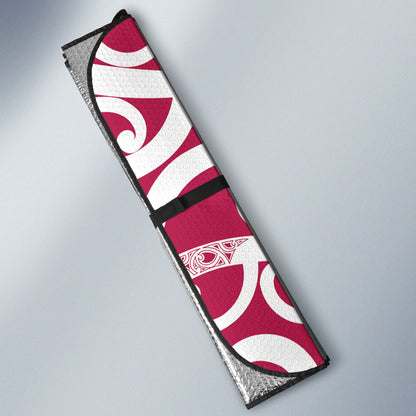 Breast Cancer Pink October Maori Auto Sun Shade Koru Kowhaiwhai