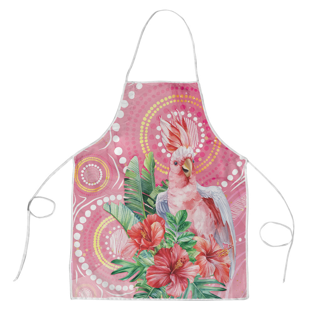 Breast Cancer Pink Cockatoo Apron Indigenous Australia Watercolor Glaze