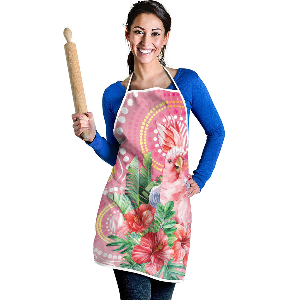 Breast Cancer Pink Cockatoo Apron Indigenous Australia Watercolor Glaze