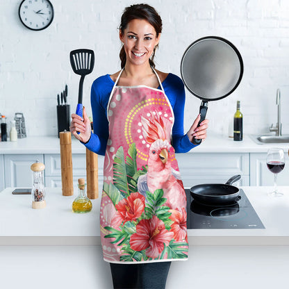 Breast Cancer Pink Cockatoo Apron Indigenous Australia Watercolor Glaze