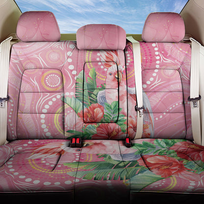 Breast Cancer Pink Cockatoo Back Car Seat Cover Indigenous Australia Watercolor Glaze
