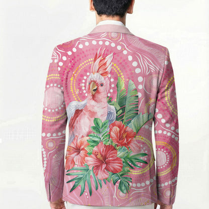 Breast Cancer Pink Cockatoo Blazer Indigenous Australia Watercolor Glaze