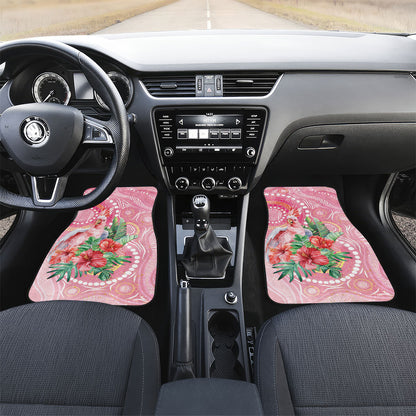 Breast Cancer Pink Cockatoo Car Mats Indigenous Australia Watercolor Glaze